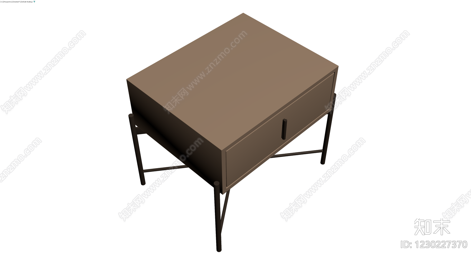 带抽屉金属腿边几3D模型下载【ID:1230227370】