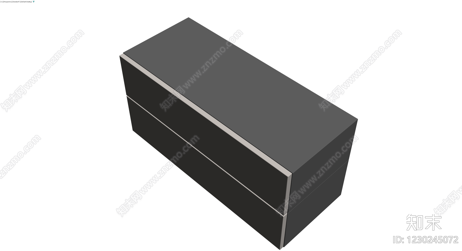 双抽屉柜体灰模3D模型下载【ID:1230245072】