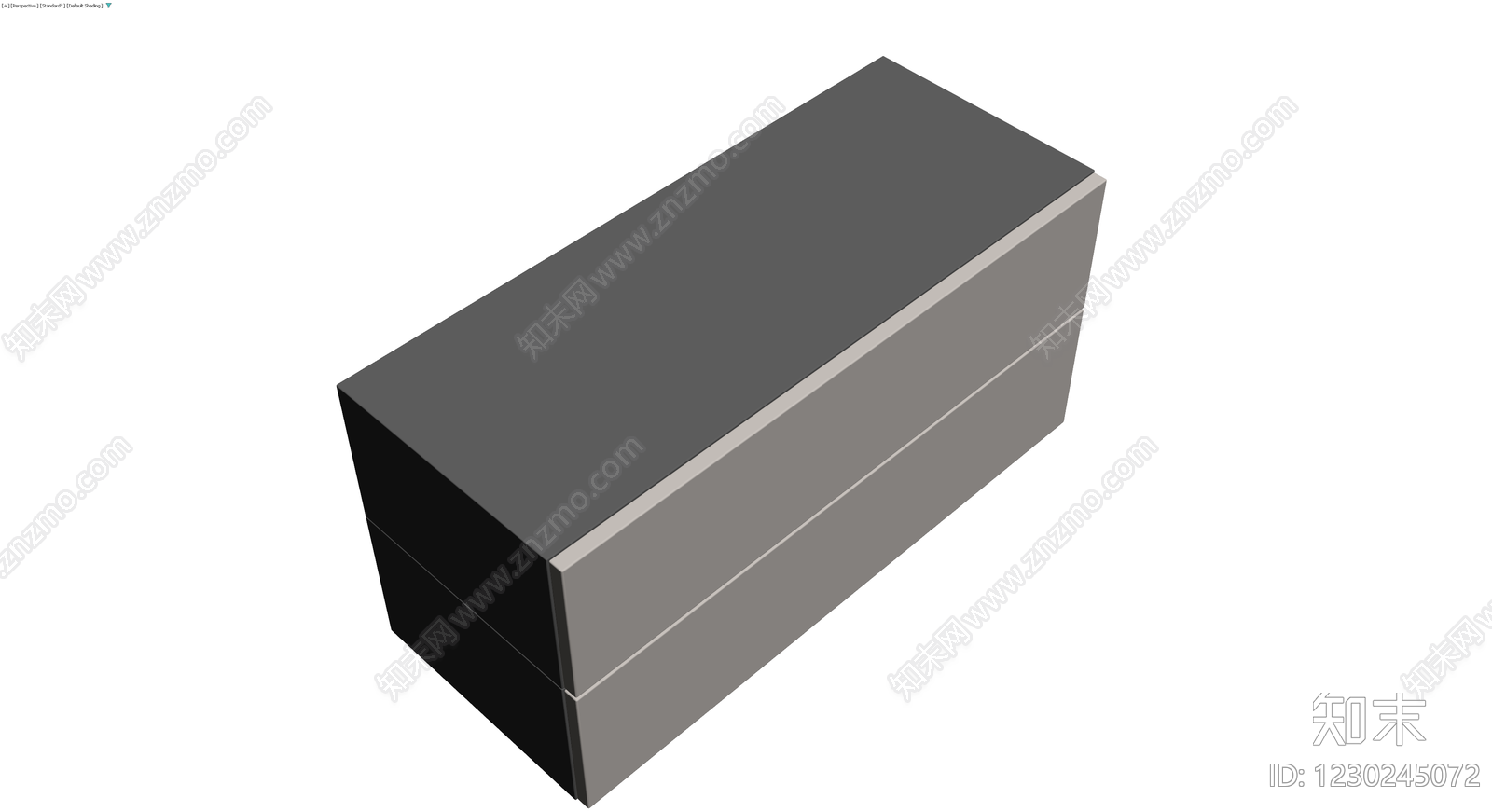 双抽屉柜体灰模3D模型下载【ID:1230245072】