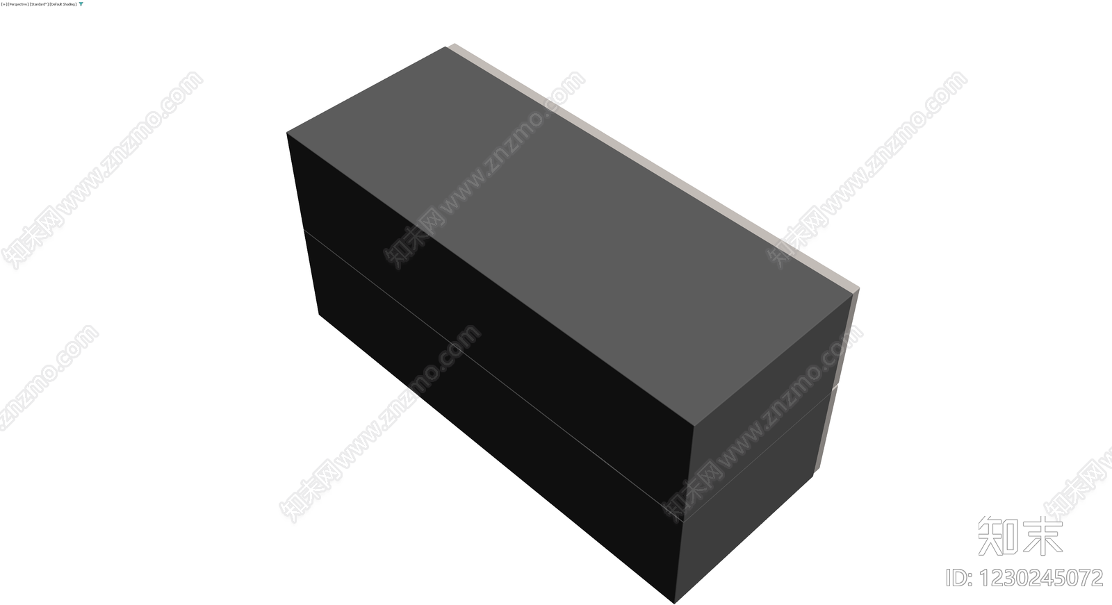 双抽屉柜体灰模3D模型下载【ID:1230245072】