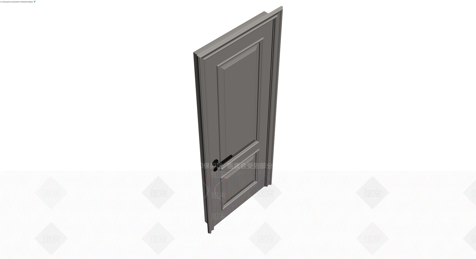 双板门体带框灰模3D模型下载【ID:1229960398】