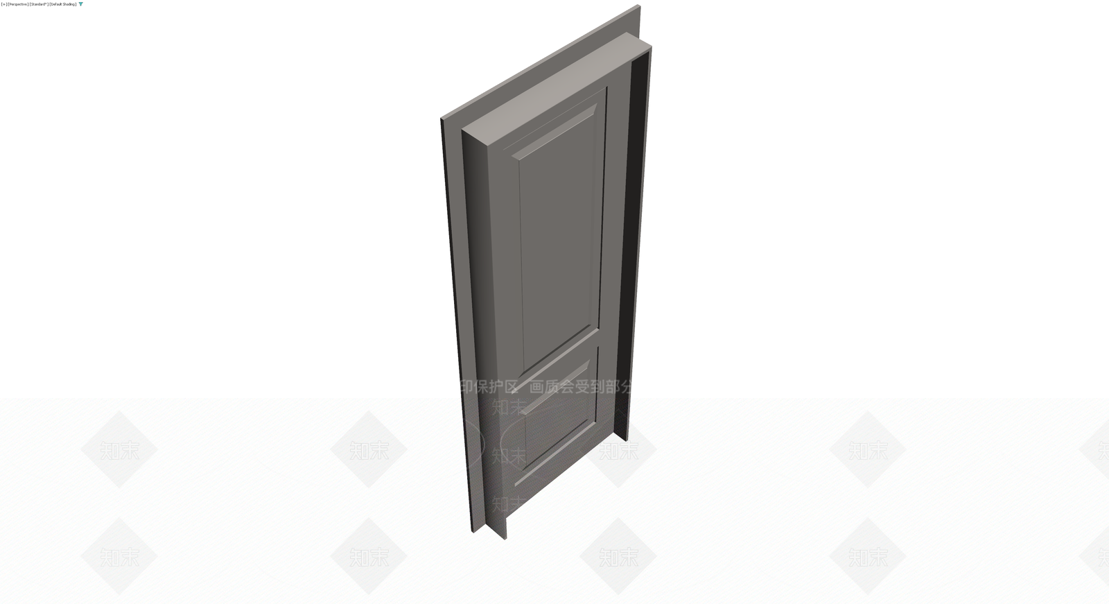 双板门体带框灰模3D模型下载【ID:1229960398】
