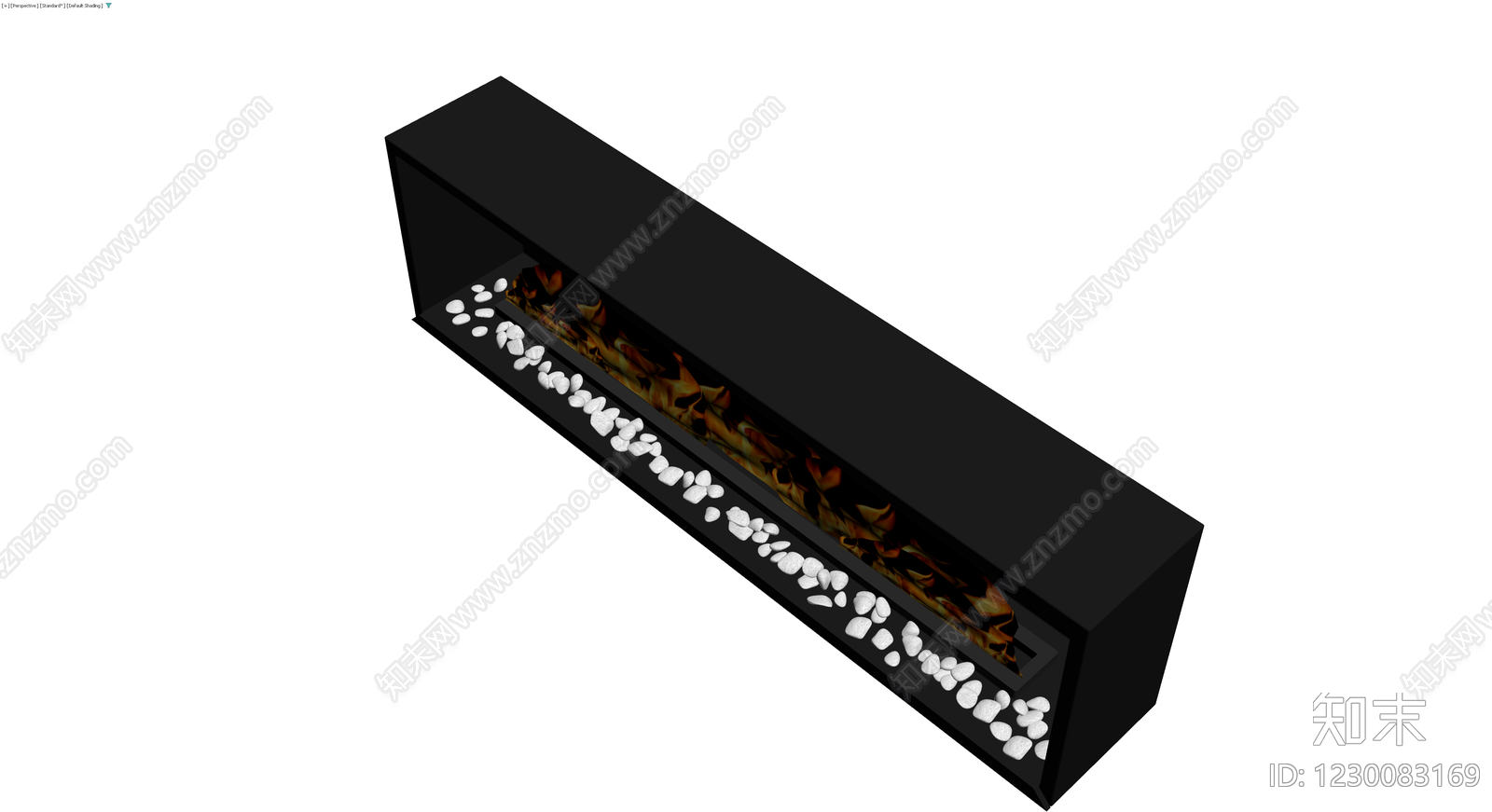 黑色长方形壁炉3D模型下载【ID:1230083169】