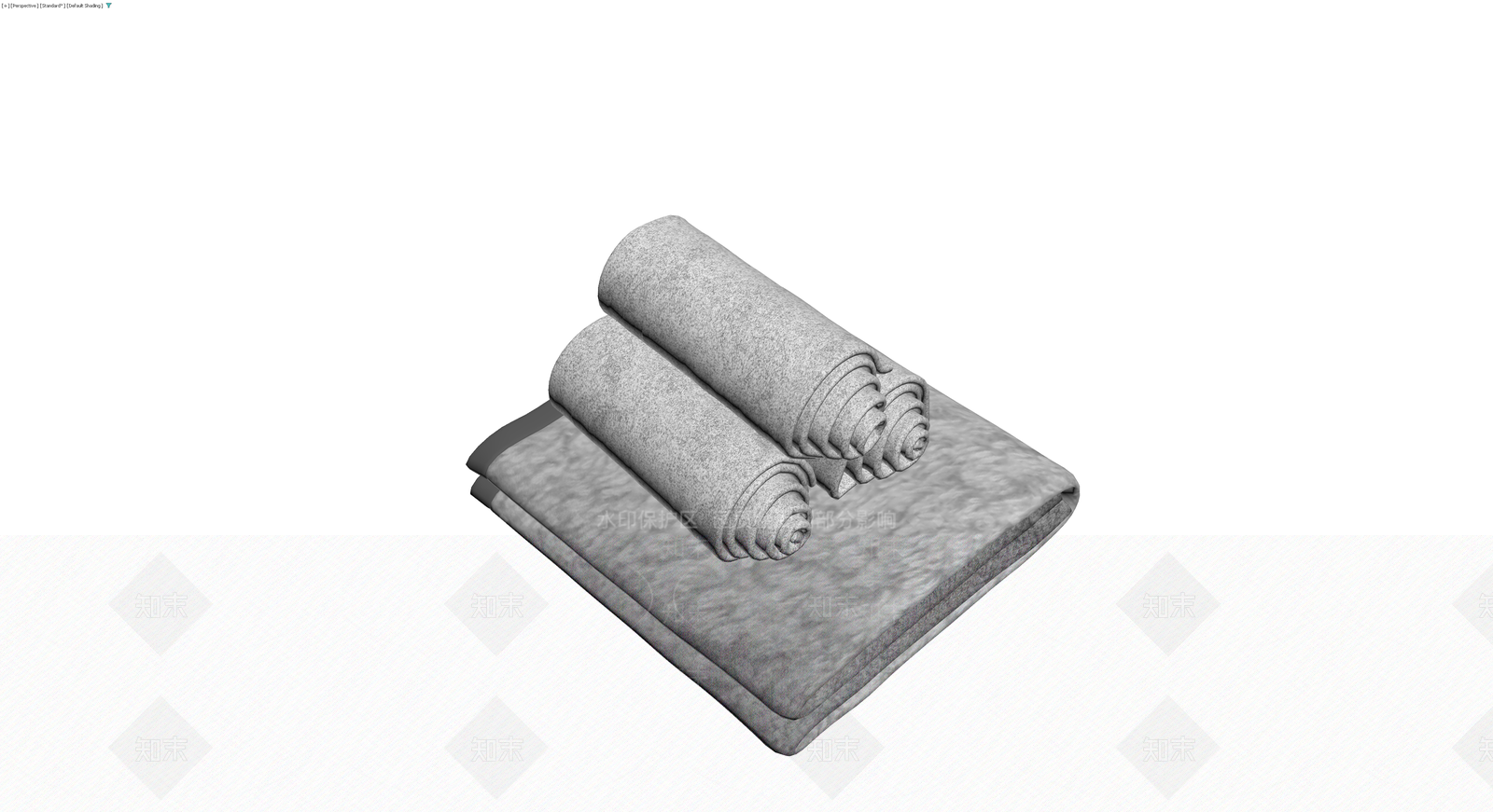 灰色卷曲布艺软饰组合3D模型下载【ID:1230430011】