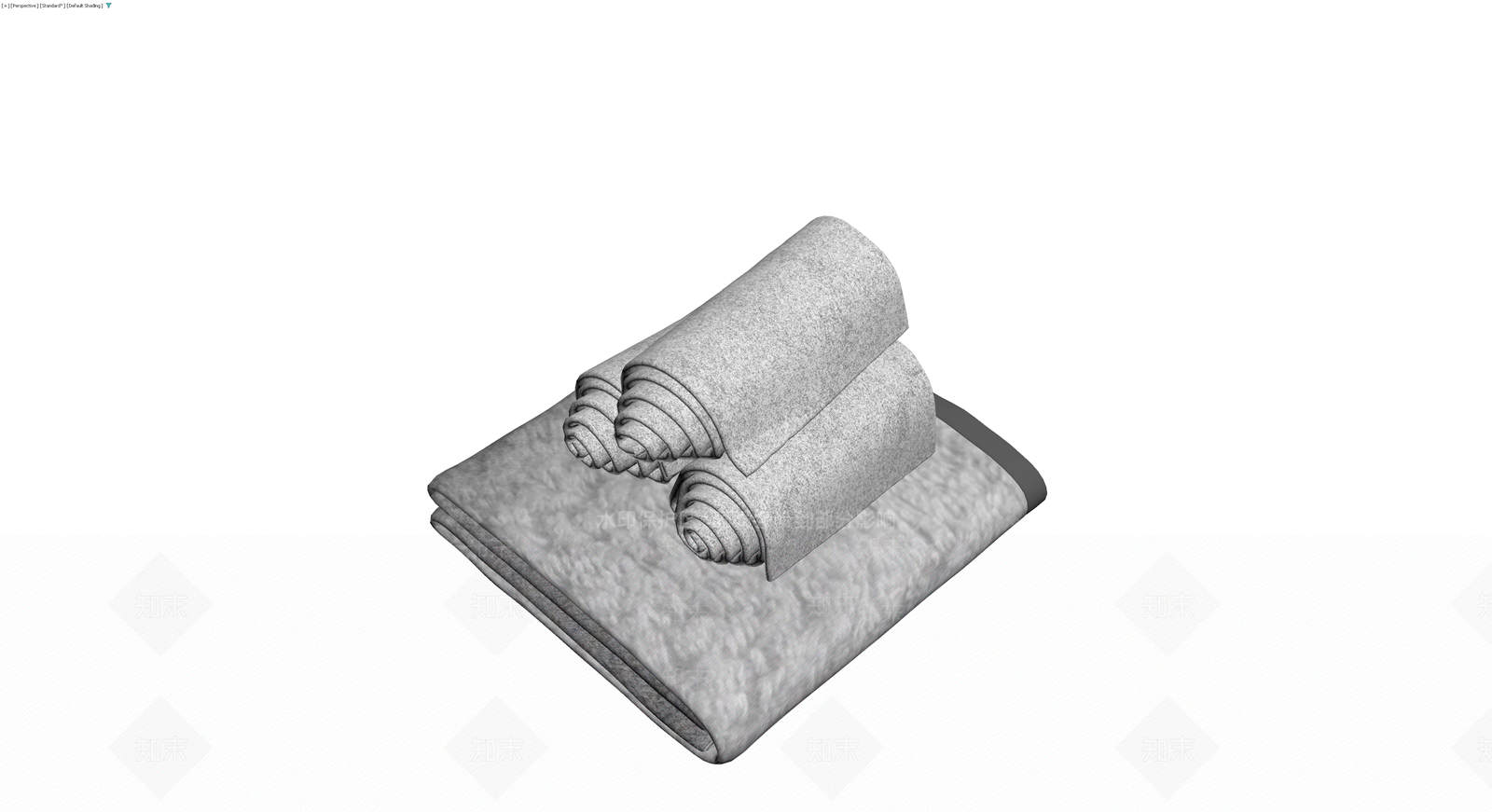灰色卷曲布艺软饰组合3D模型下载【ID:1230430011】