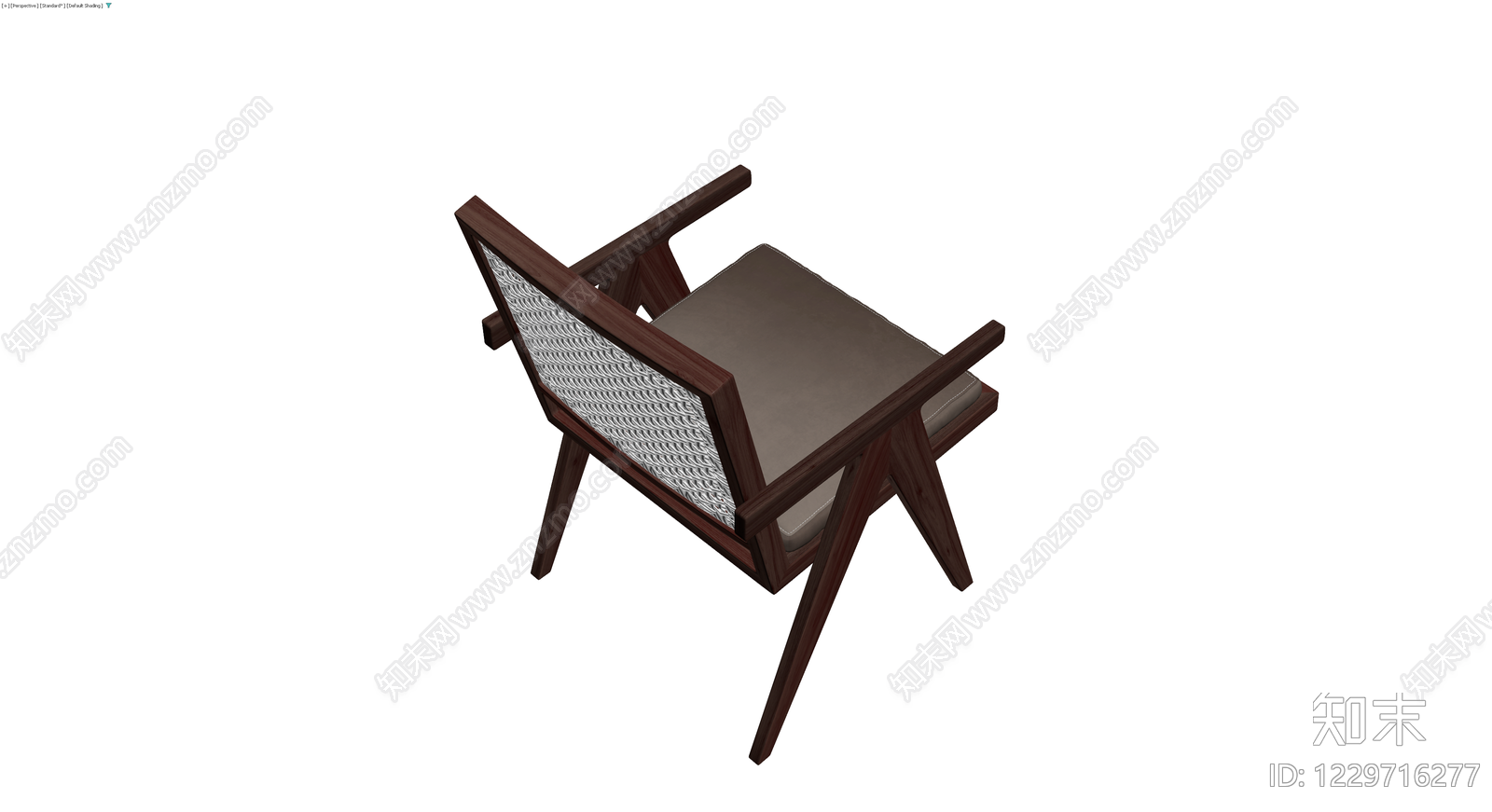 深色编织扶手椅3D模型下载【ID:1229716277】