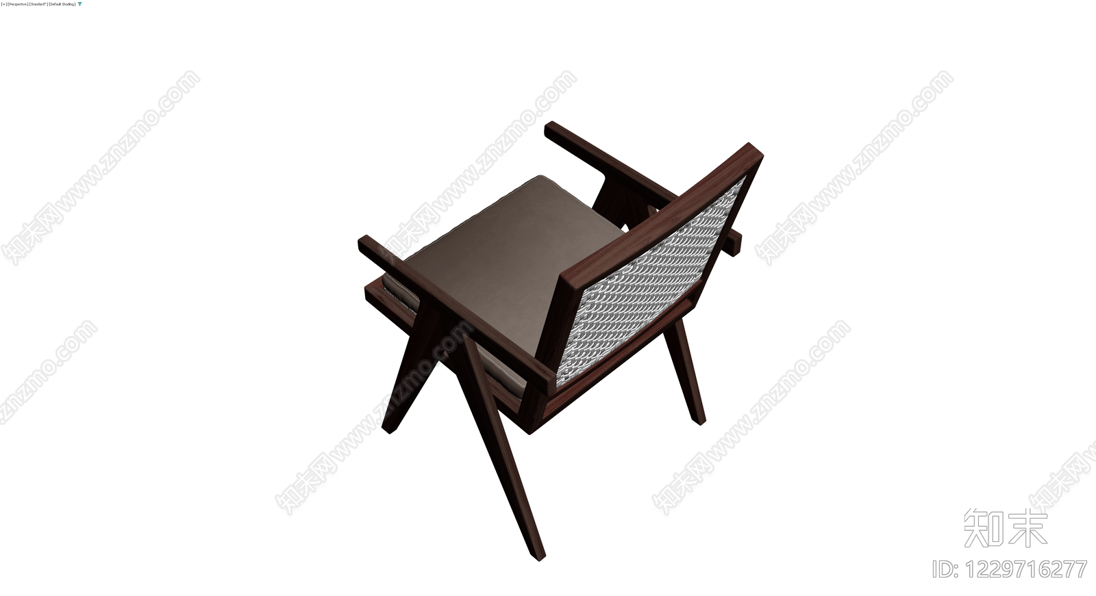 深色编织扶手椅3D模型下载【ID:1229716277】