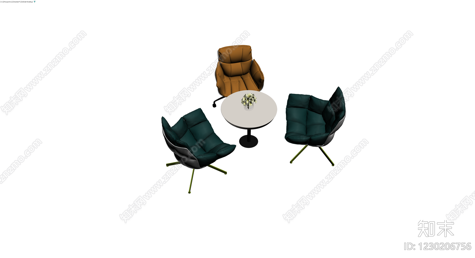 休闲桌椅组合3D模型下载【ID:1230206756】