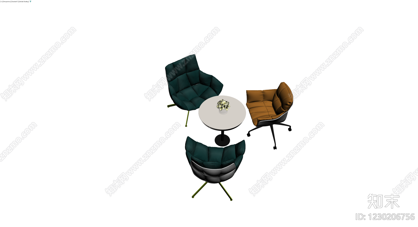 休闲桌椅组合3D模型下载【ID:1230206756】