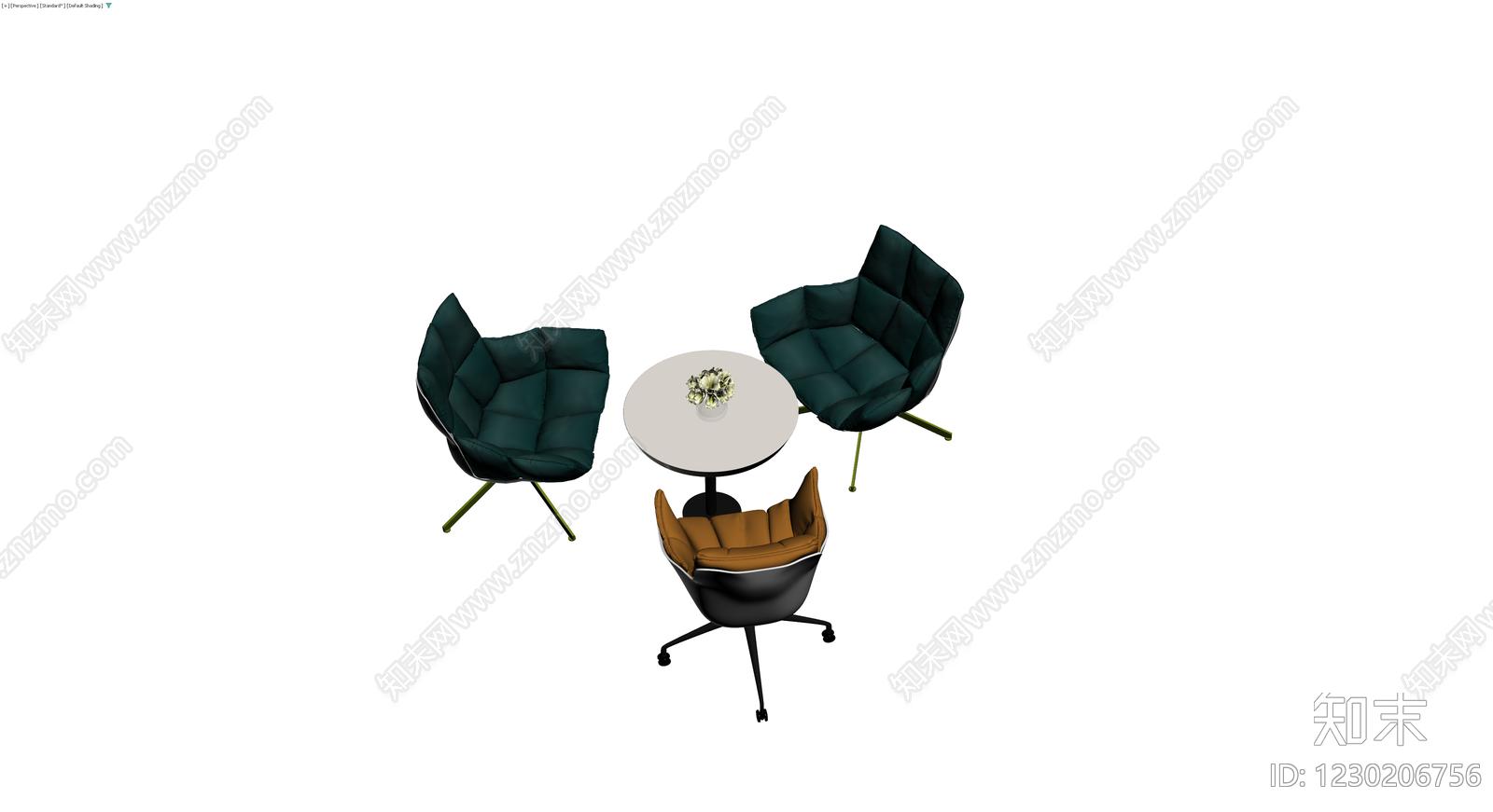 休闲桌椅组合3D模型下载【ID:1230206756】