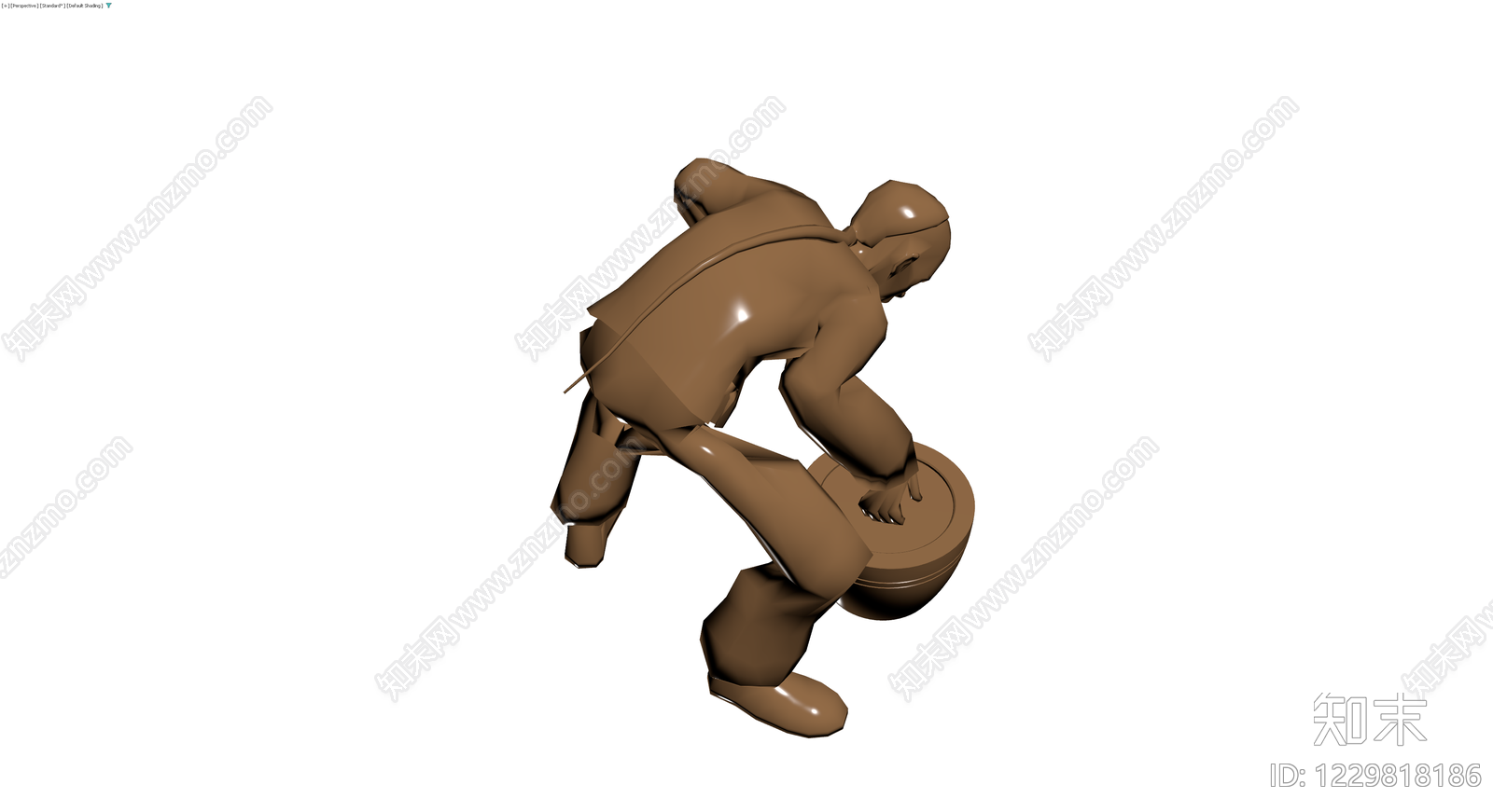 人物雕塑灰模3D模型下载【ID:1229818186】