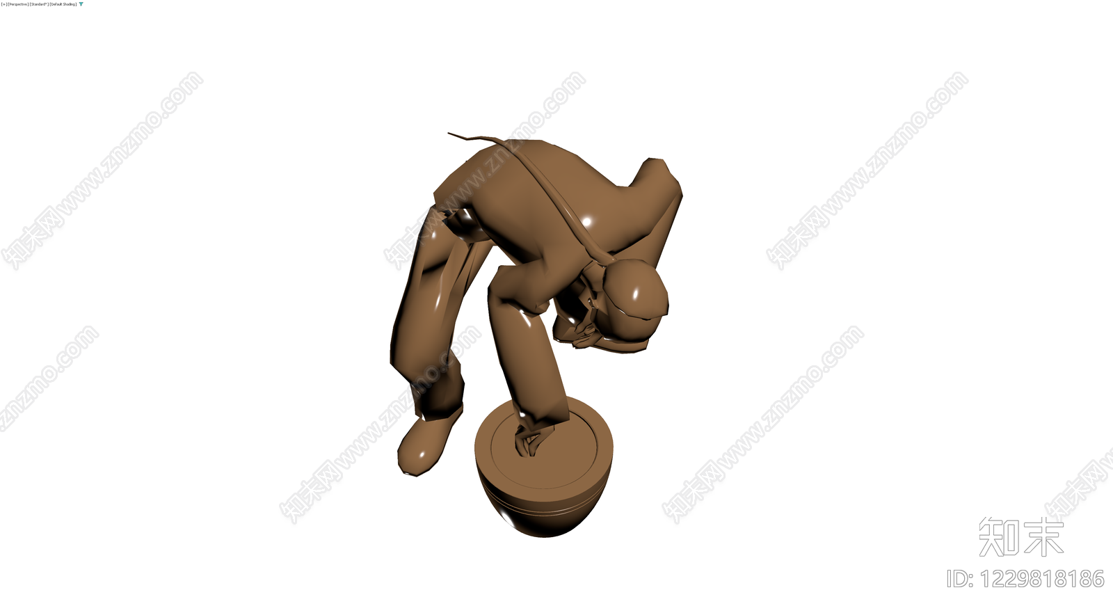 人物雕塑灰模3D模型下载【ID:1229818186】