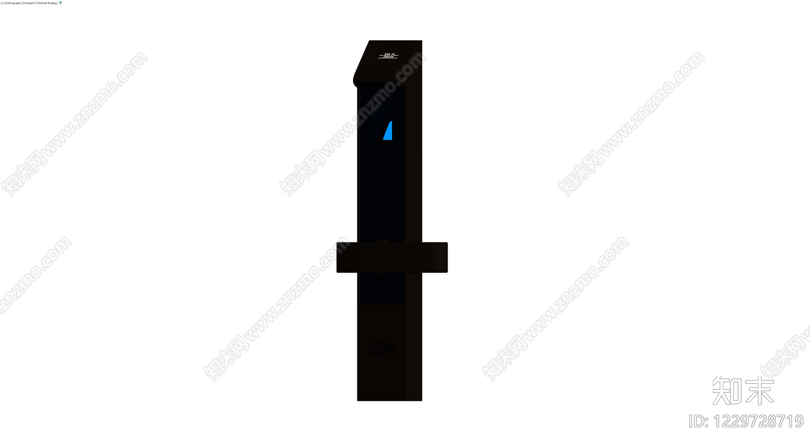 黑色智能门锁3D模型下载【ID:1229728719】
