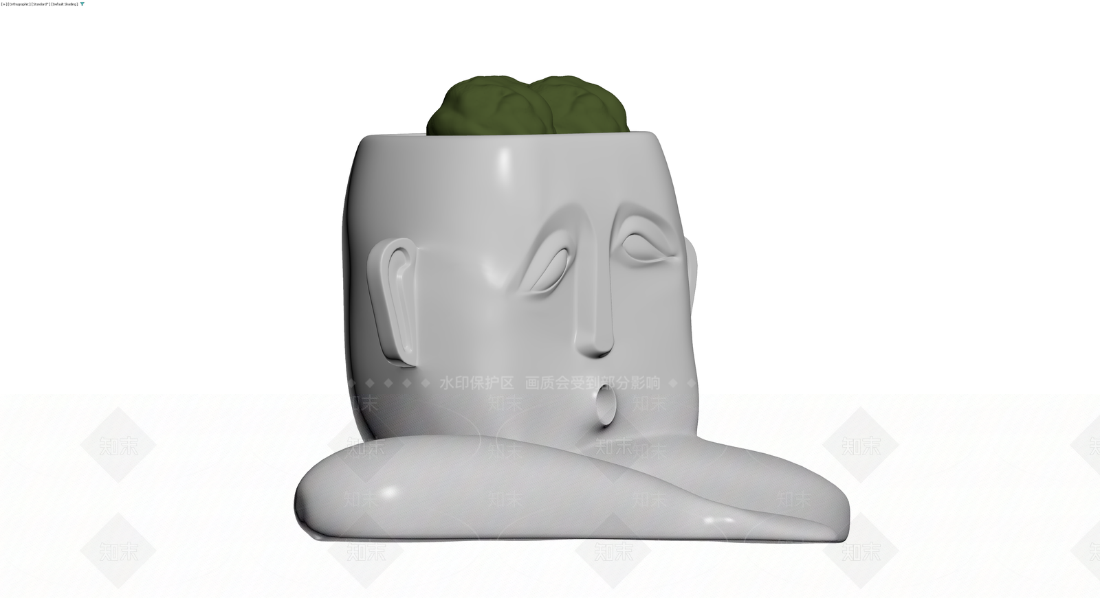 人面造型绿植盆栽3D模型下载【ID:1230748377】