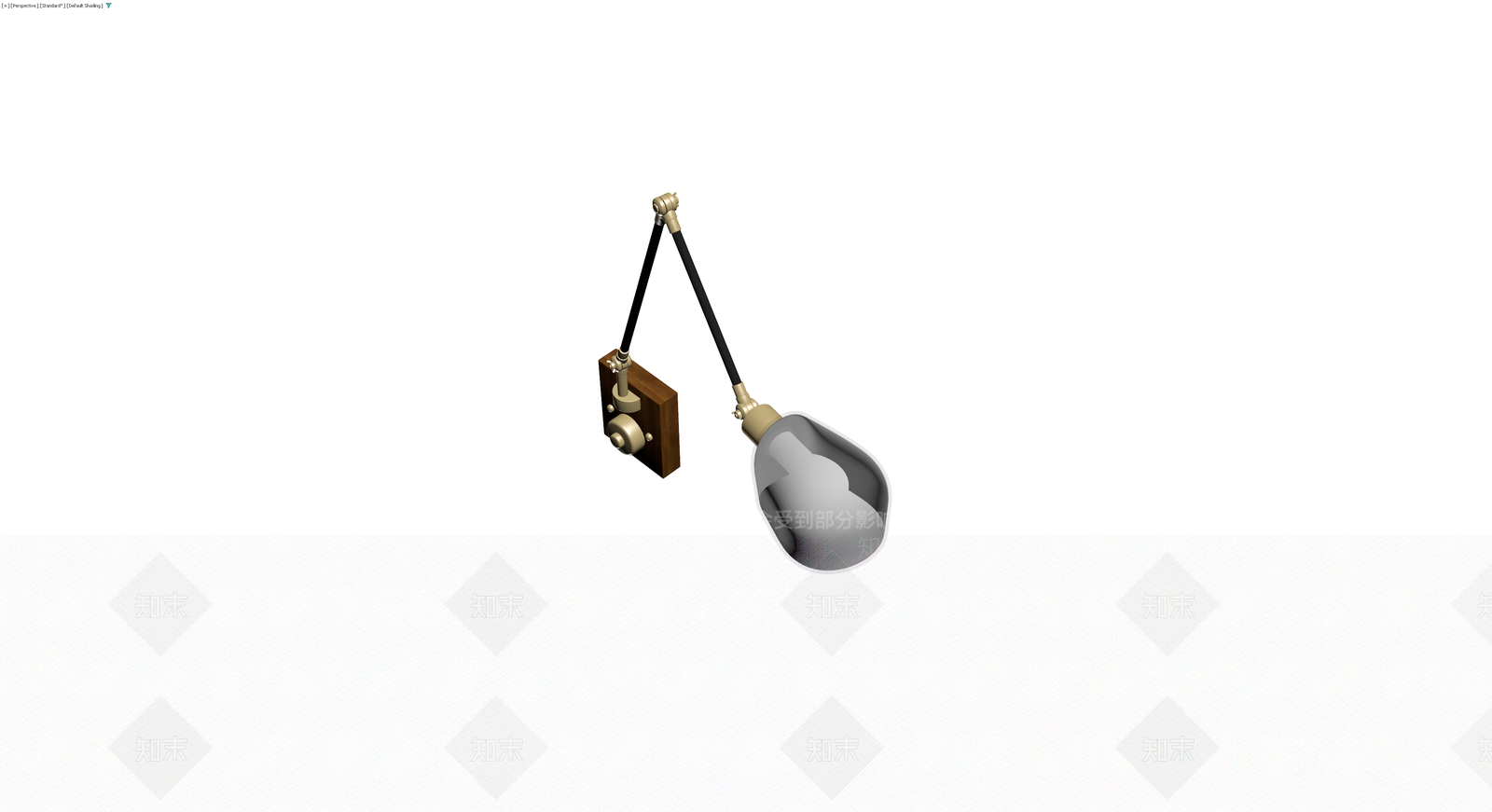 木质底座金属壁灯3D模型下载【ID:1230099169】