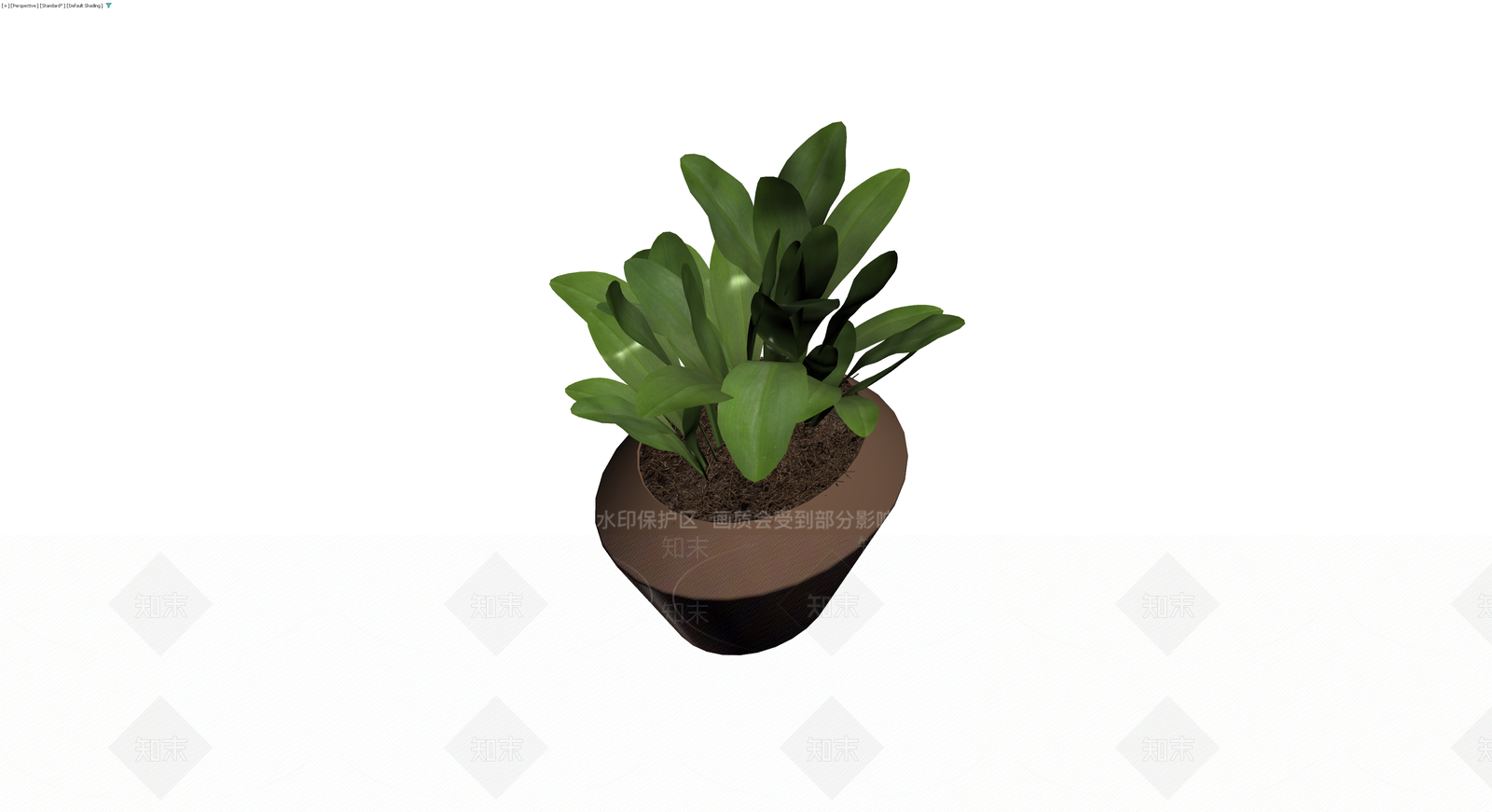 绿叶盆栽带盆3D模型下载【ID:1230557065】