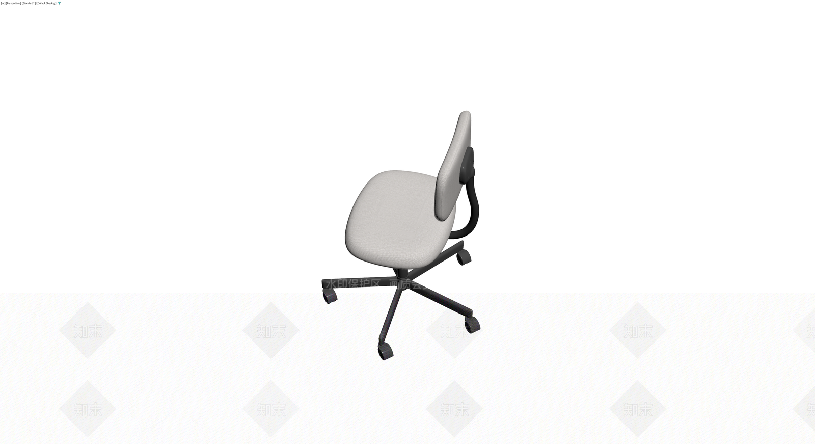 灰色布艺办公椅3D模型下载【ID:1229936309】