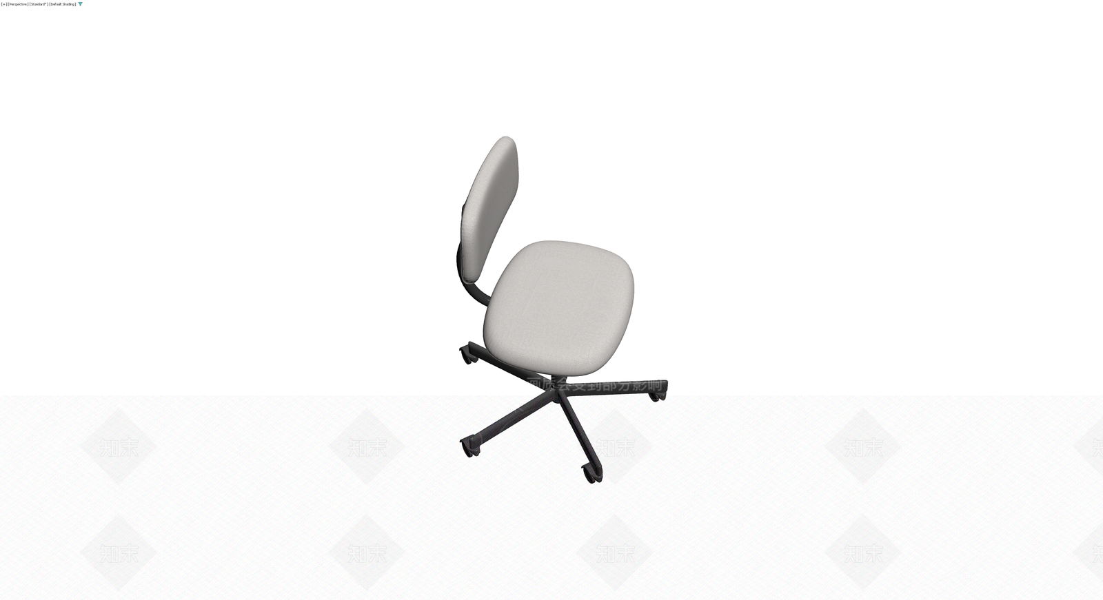灰色布艺办公椅3D模型下载【ID:1229936309】