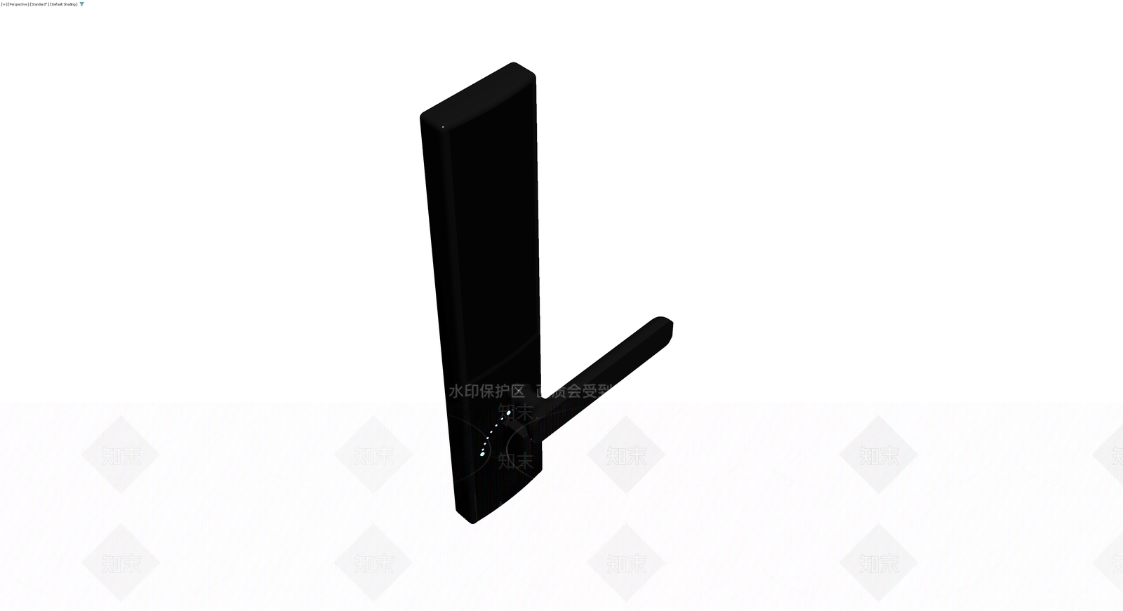 黑色智能门锁3D模型下载【ID:1230568405】