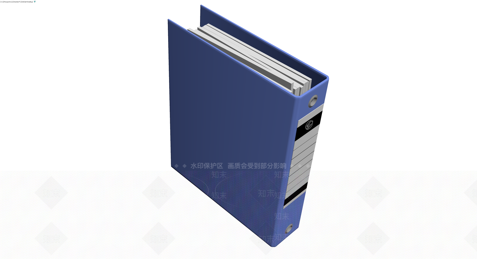 蓝色办公档案盒3D模型下载【ID:1230411546】