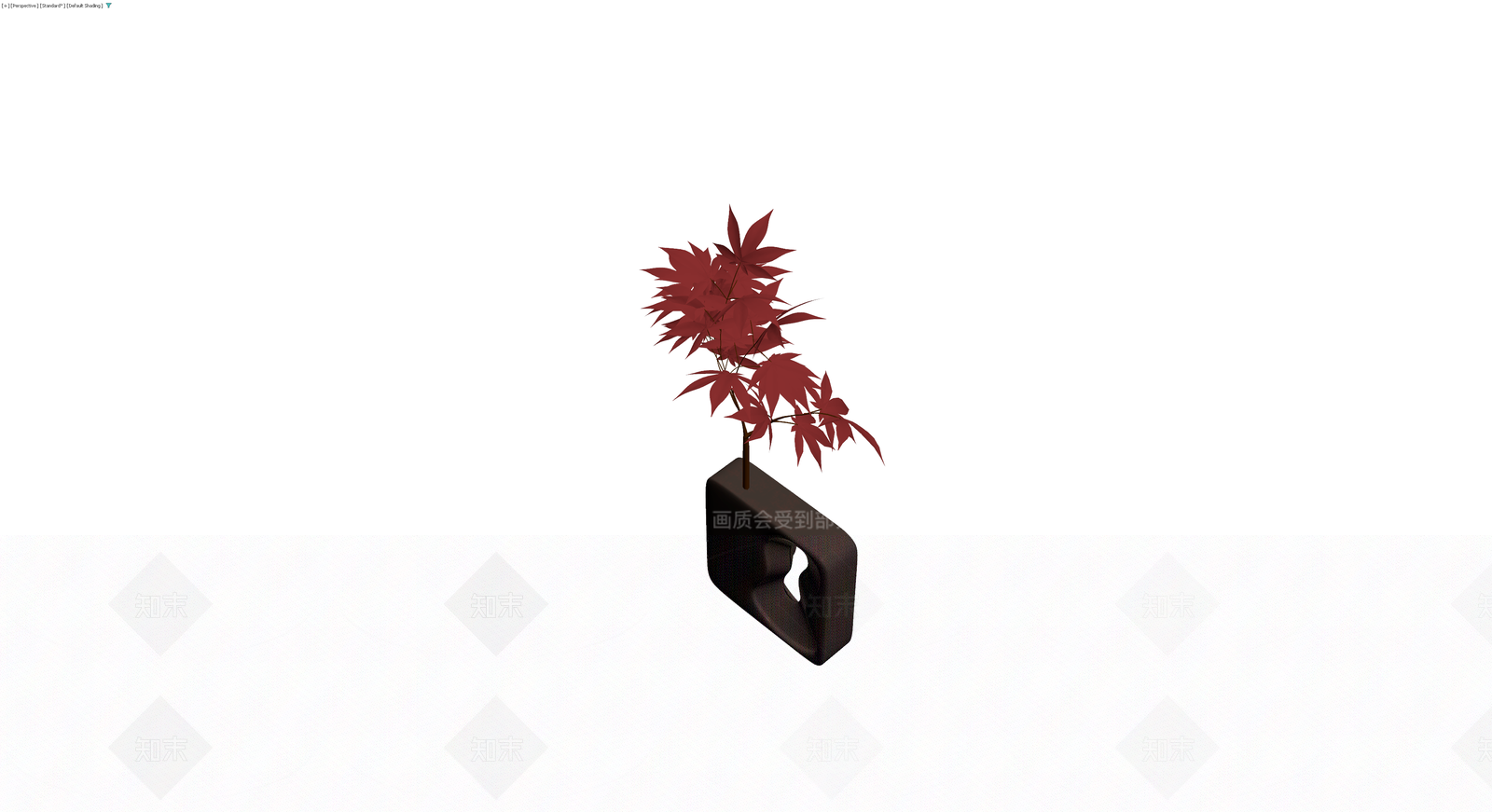 红枫盆栽带特色花盆3D模型下载【ID:1230622738】