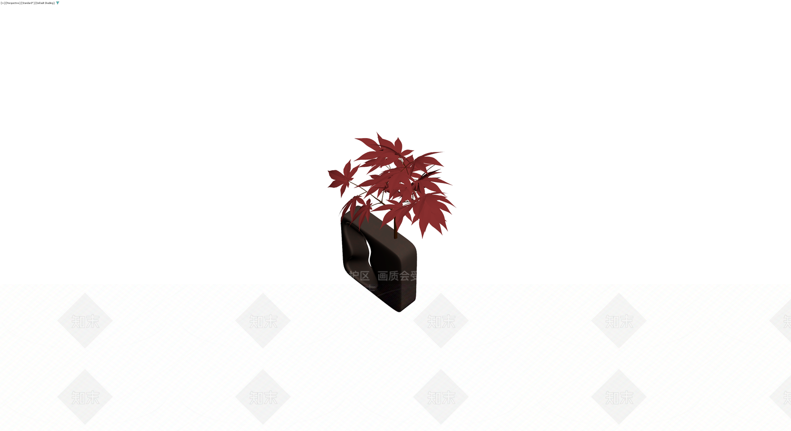 红枫盆栽带特色花盆3D模型下载【ID:1230622738】