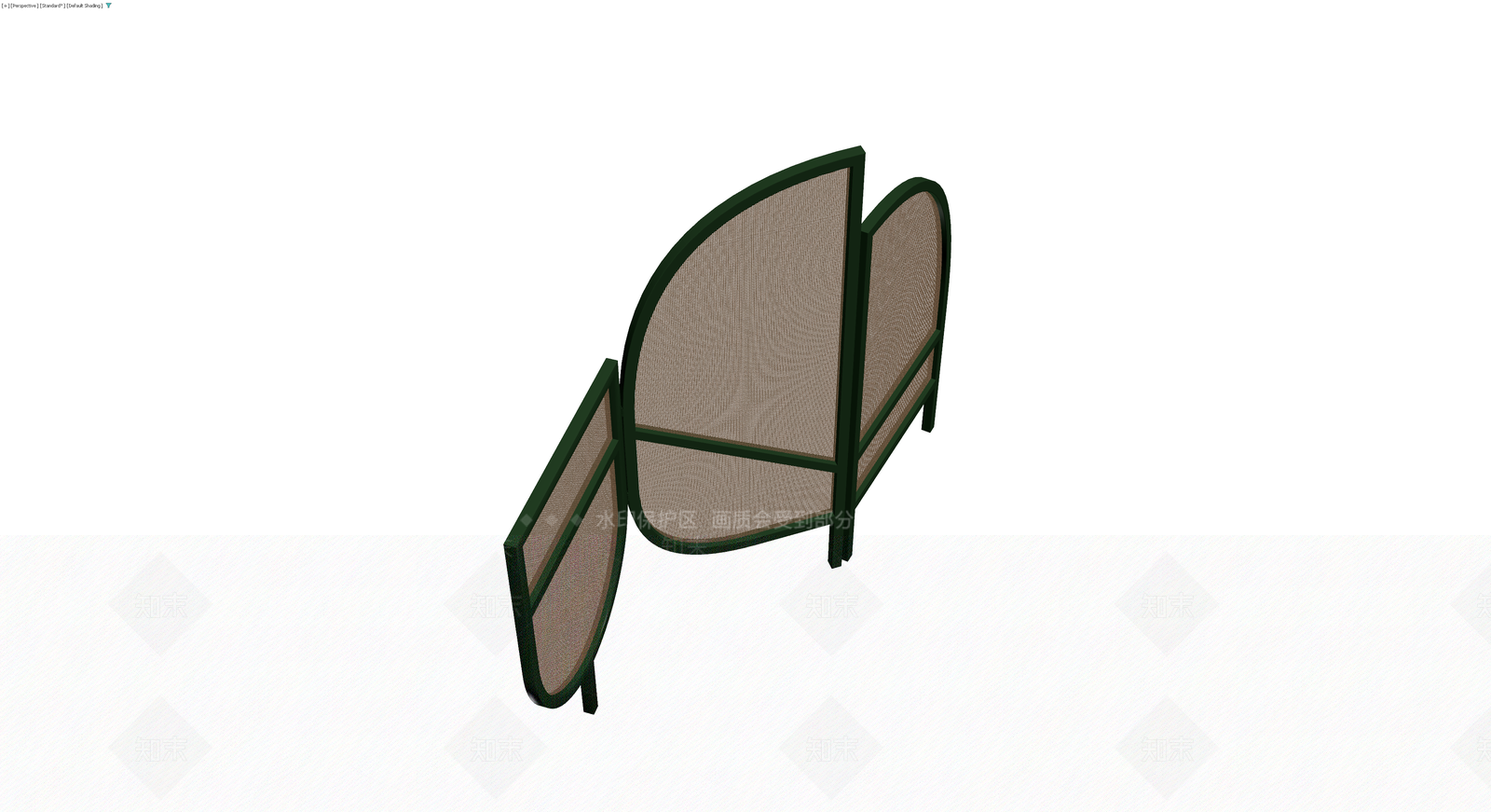 深绿框编织屏风3D模型下载【ID:1230357039】