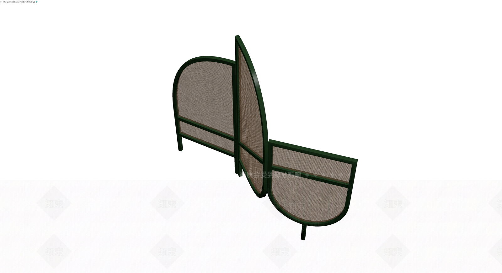 深绿框编织屏风3D模型下载【ID:1230357039】