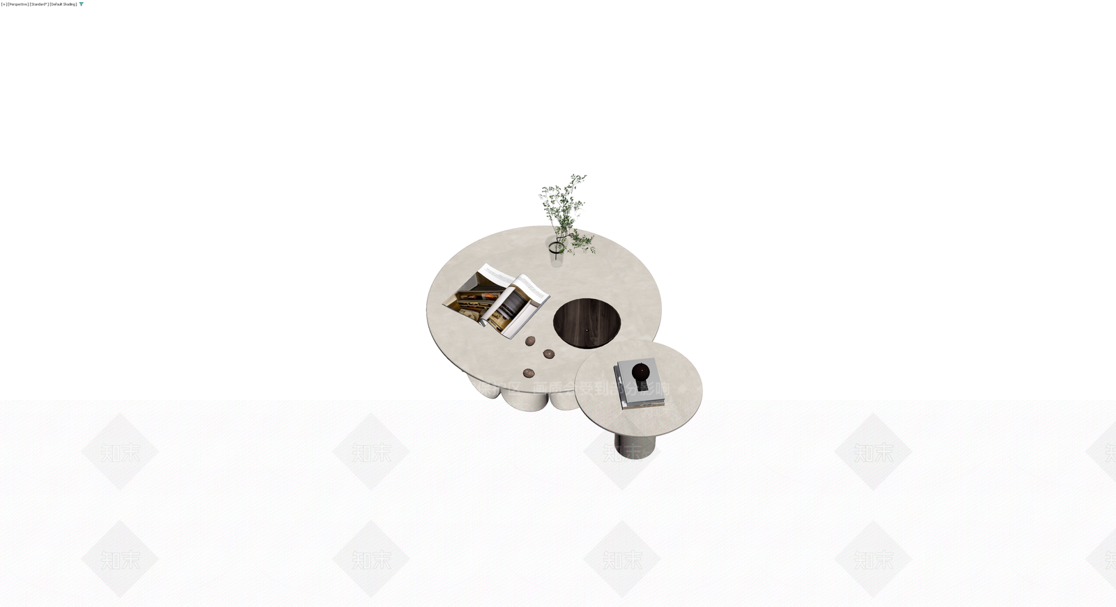 现代风格组合茶几3D模型下载【ID:1230767399】