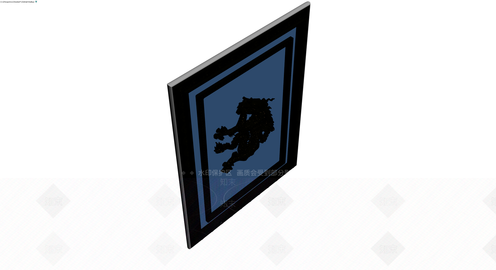 狮子剪影装饰画3D模型下载【ID:1229650028】