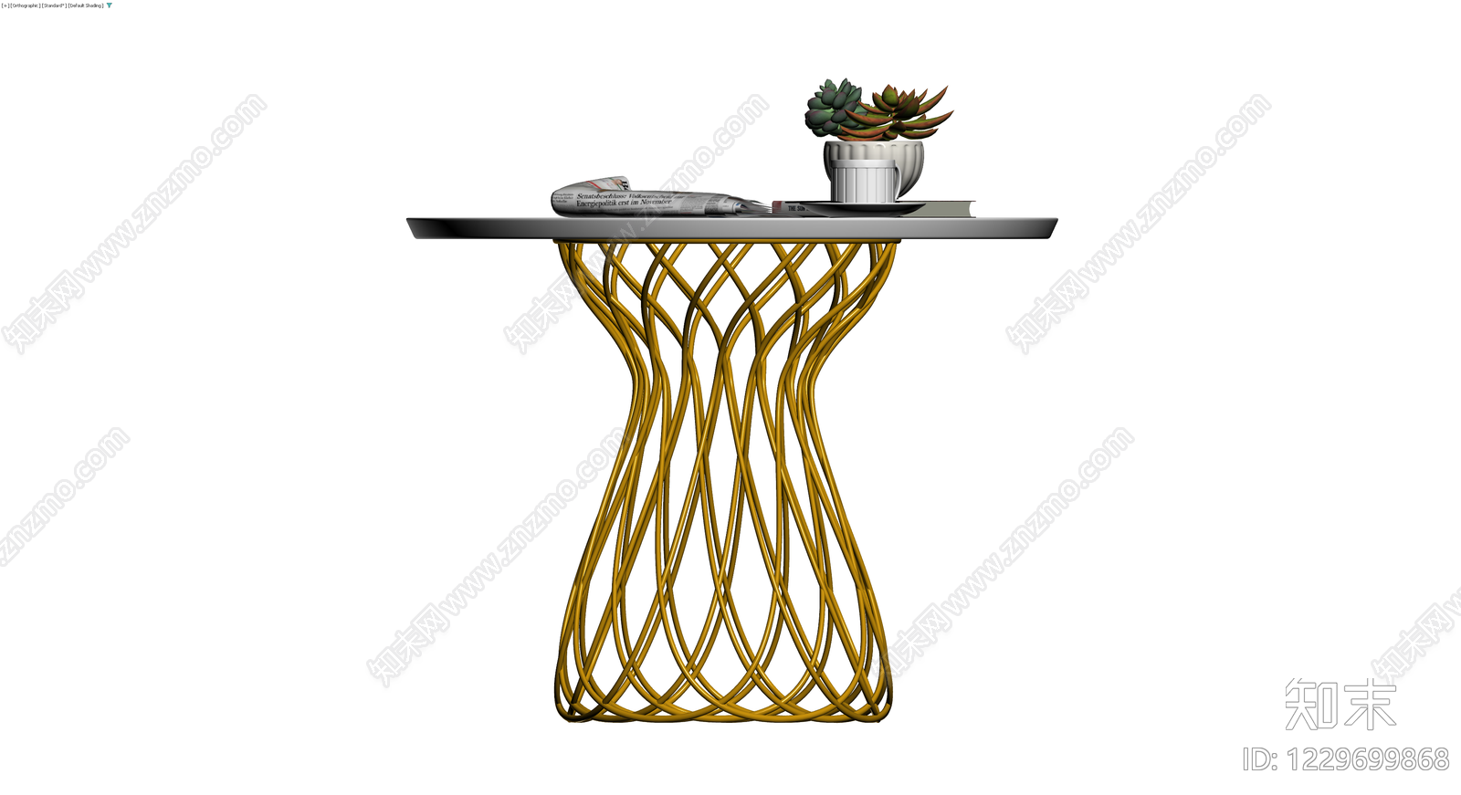 金色编织边几组合3D模型下载【ID:1229699868】