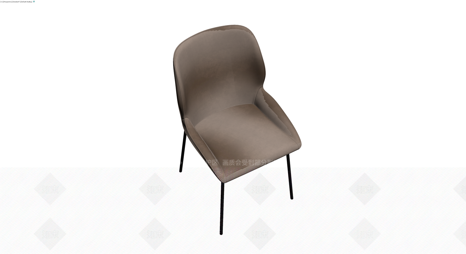现代简约灰色软包餐椅3D模型下载【ID:1230423818】