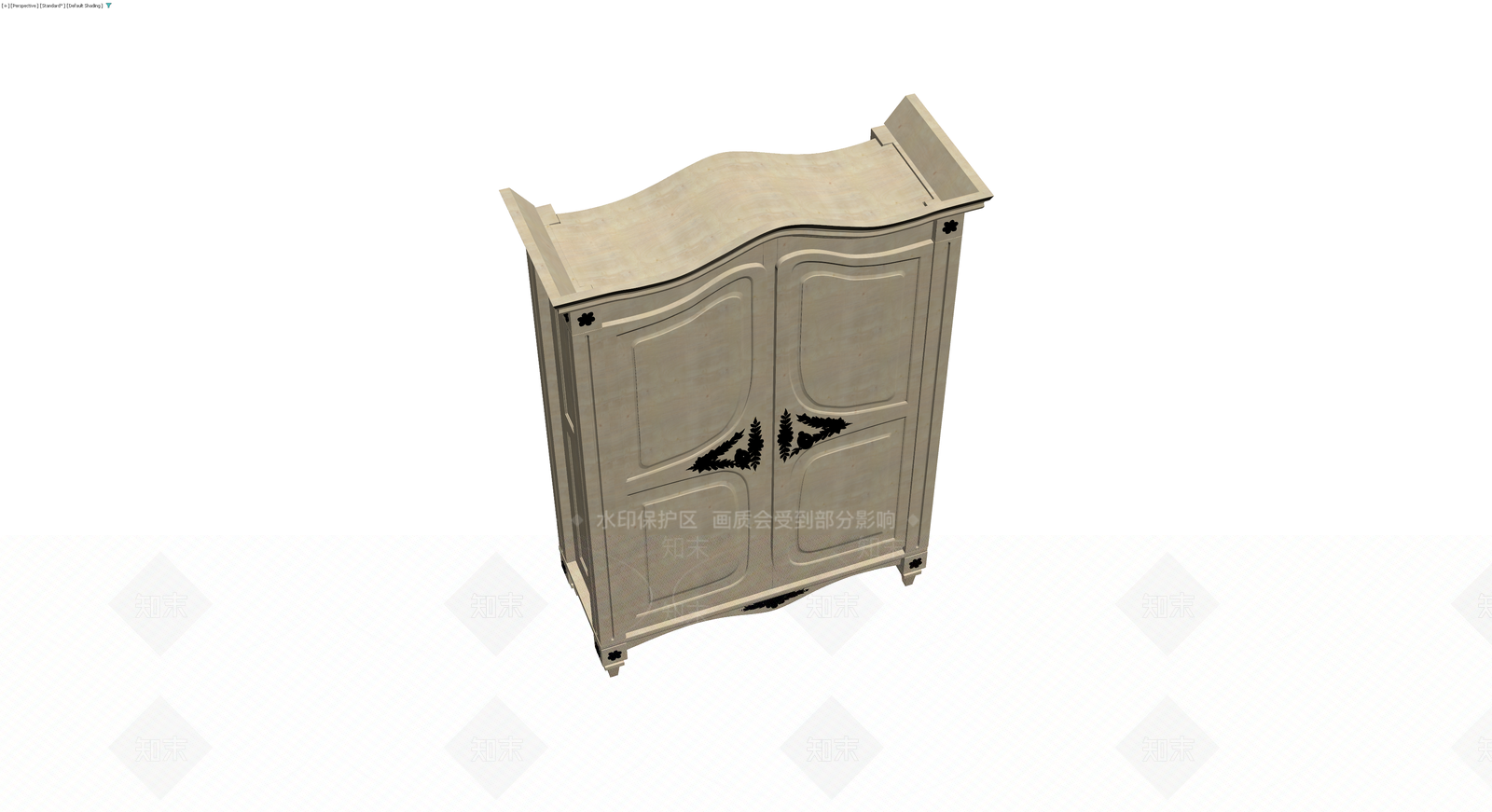 欧式双门高柜3D模型下载【ID:1230122797】
