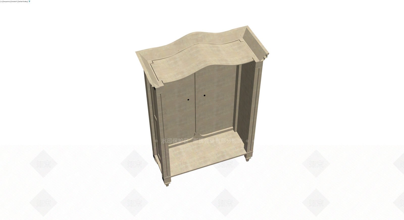 欧式双门高柜3D模型下载【ID:1230122797】