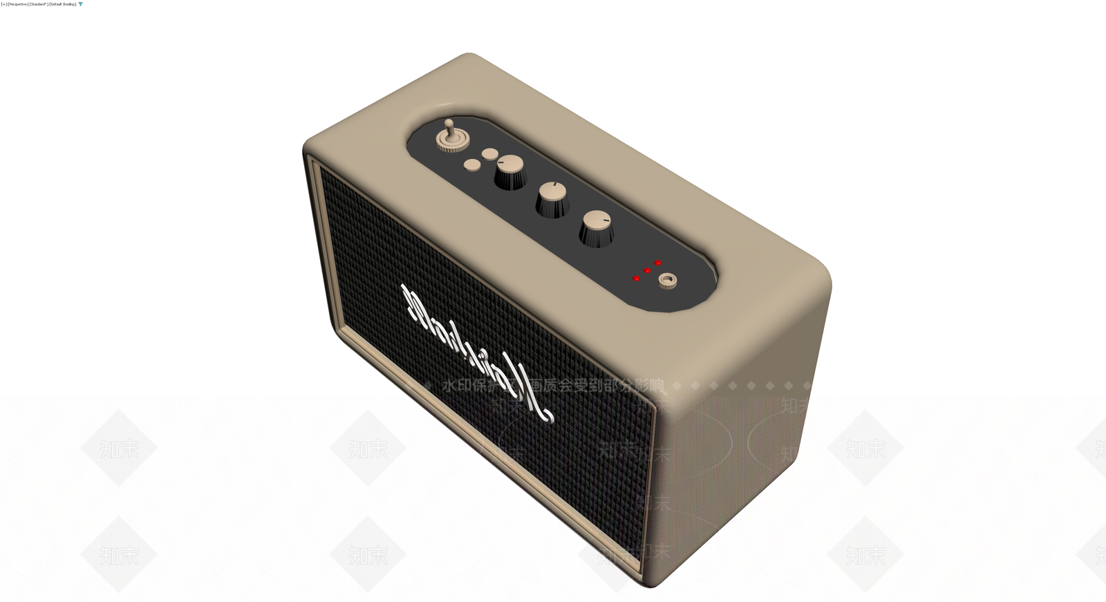 Marshall复古音箱3D模型下载【ID:1229891630】