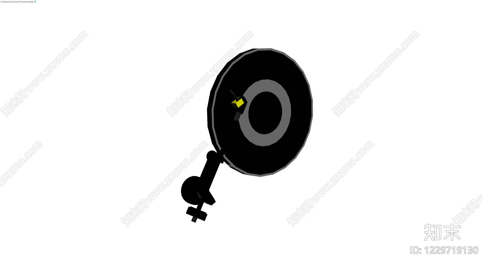 黑色哑光造型椅（带黄标）3D模型下载【ID:1229719130】