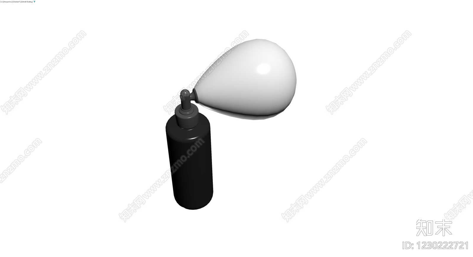 黑色按压瓶配白色气球3D模型下载【ID:1230222721】
