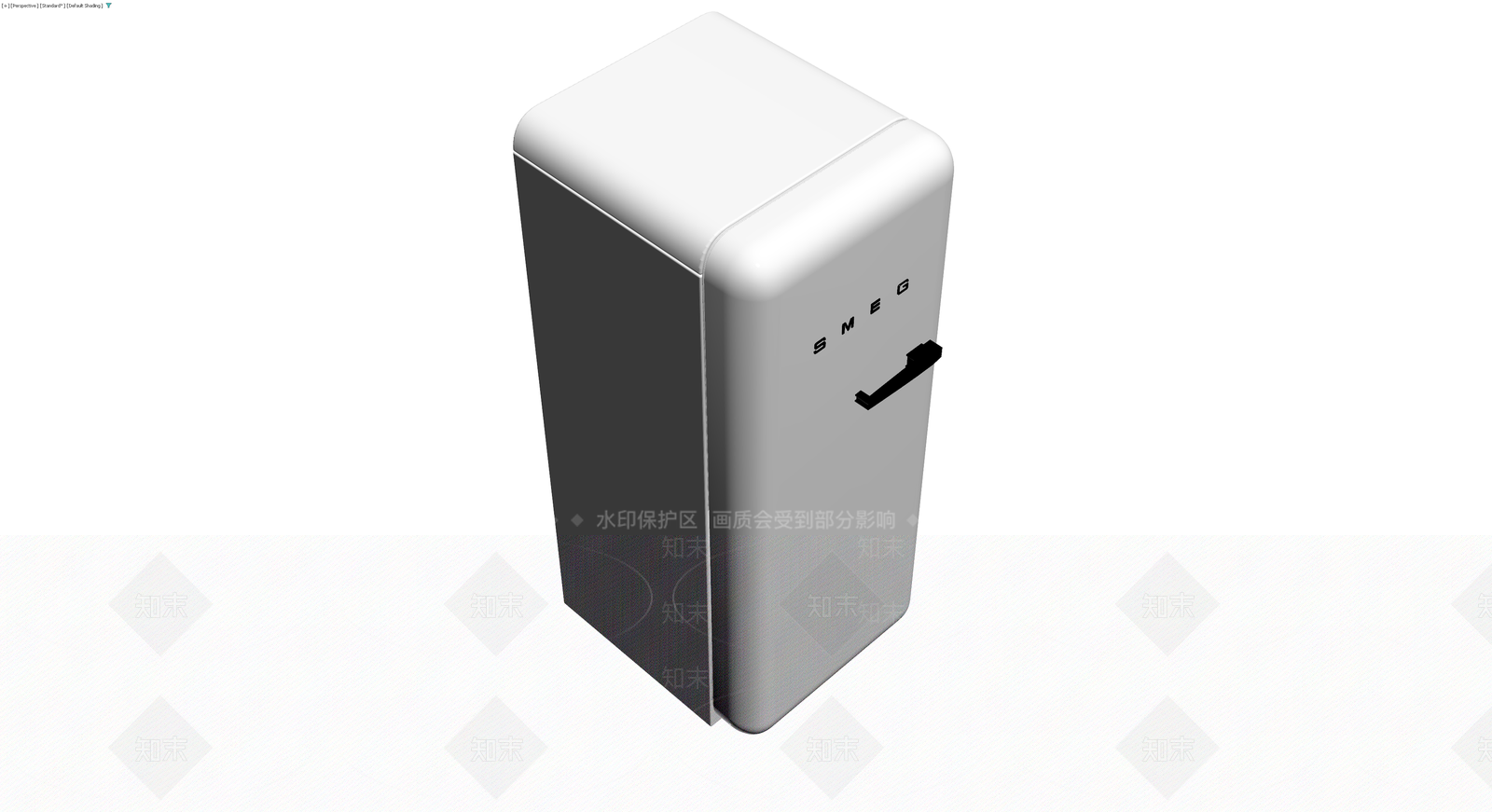复古白色冰箱3D模型下载【ID:1230620809】