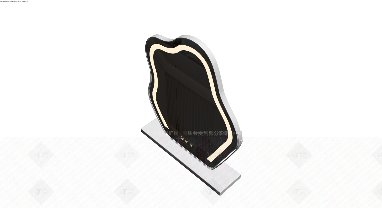异形LED智能化妆镜3D模型下载【ID:1230446749】