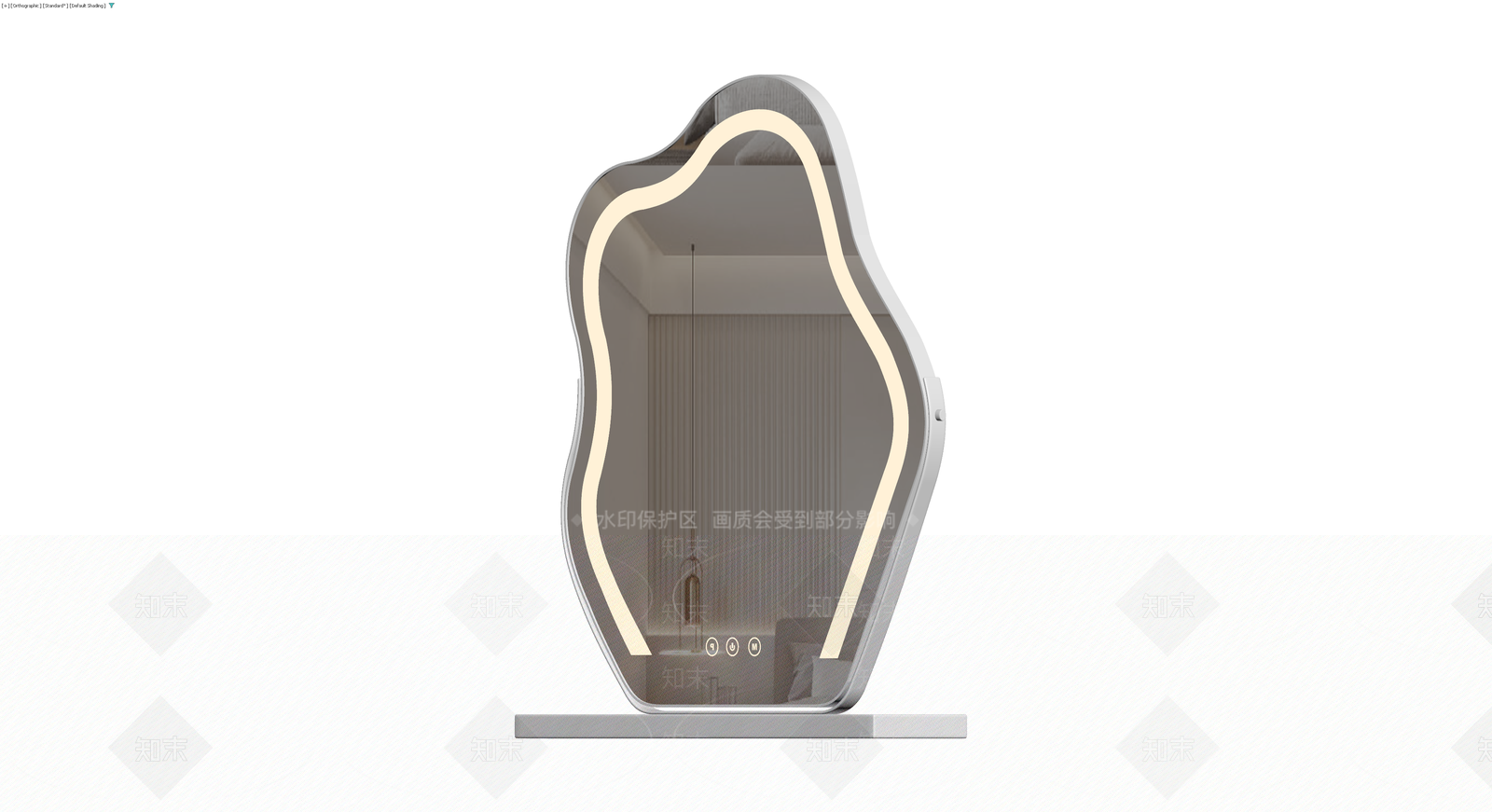 异形LED智能化妆镜3D模型下载【ID:1230446749】