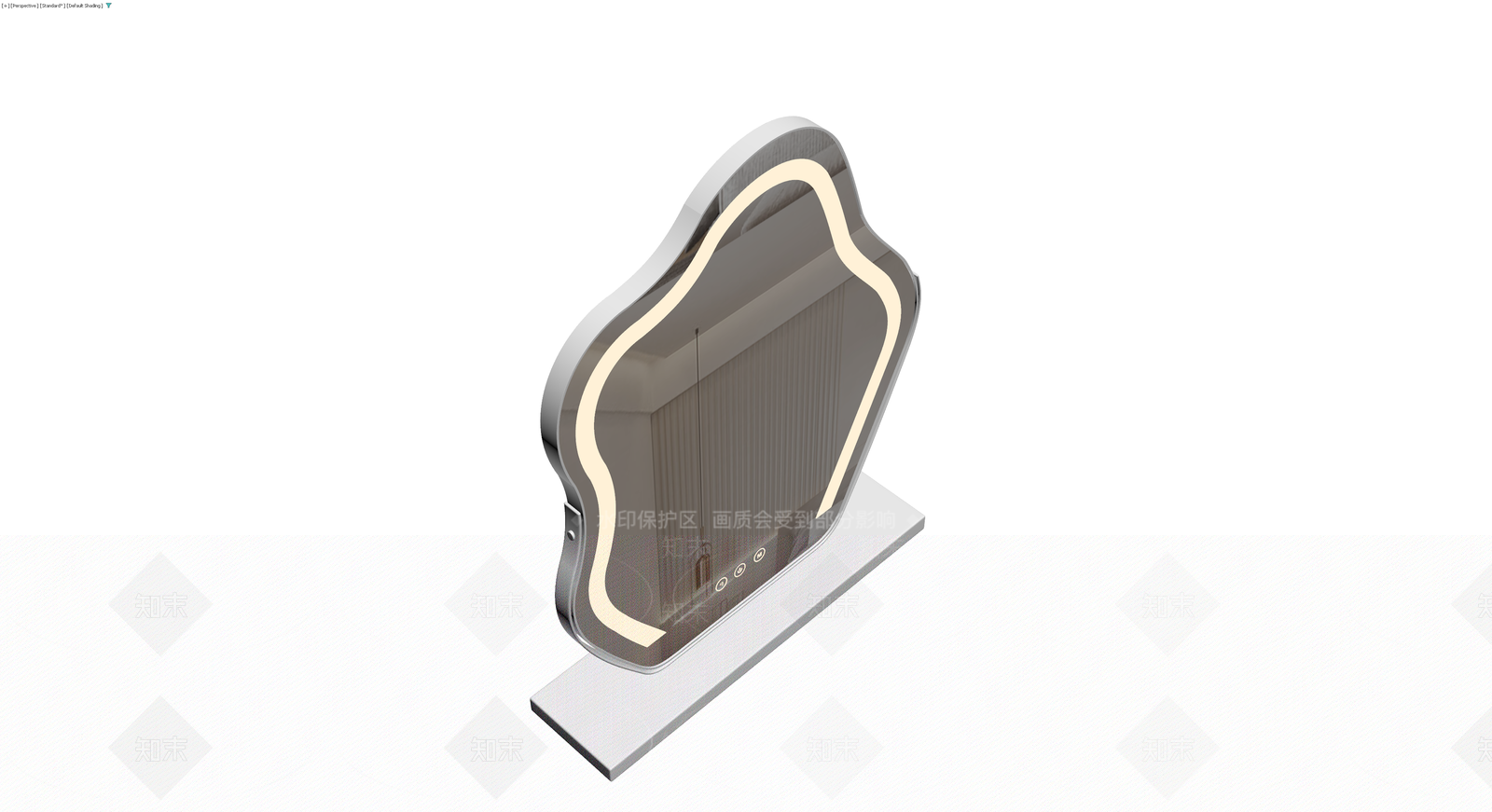 异形LED智能化妆镜3D模型下载【ID:1230446749】