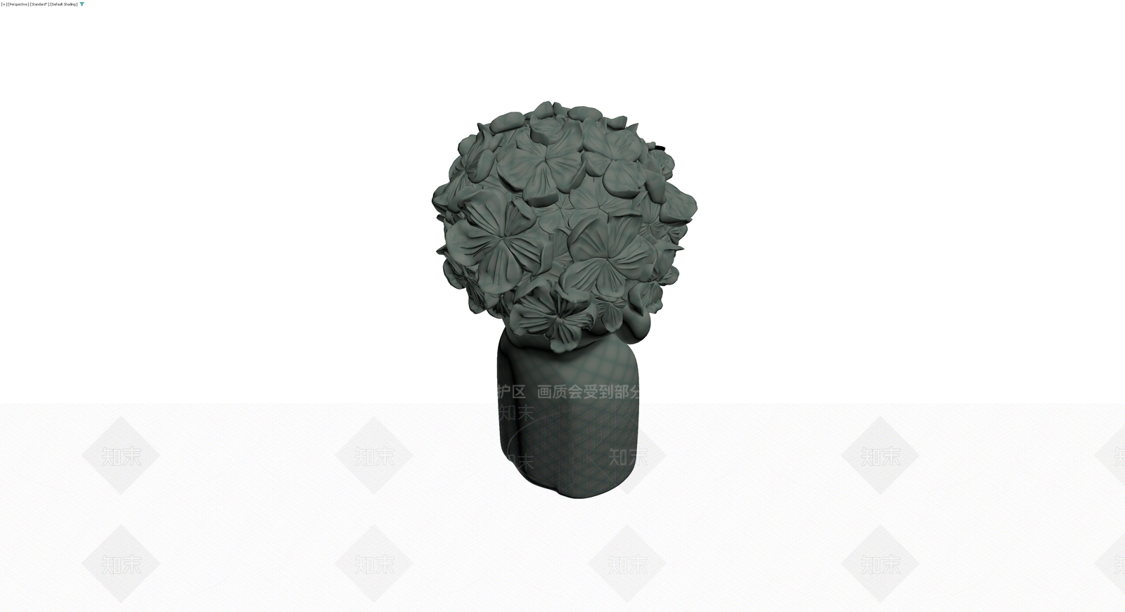 花卉装饰半身雕塑3D模型下载【ID:1229992225】