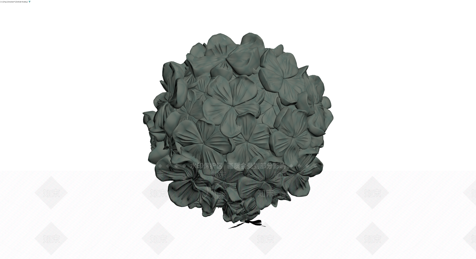 花卉装饰半身雕塑3D模型下载【ID:1229992225】