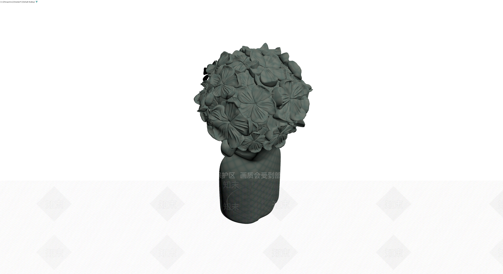 花卉装饰半身雕塑3D模型下载【ID:1229992225】