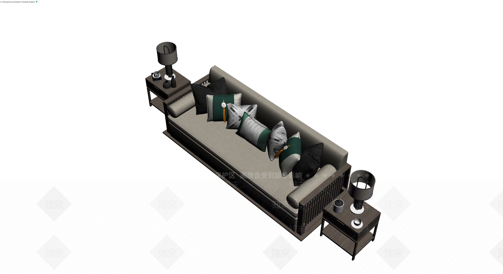 新中式实木沙发组合3D模型下载【ID:1229966494】