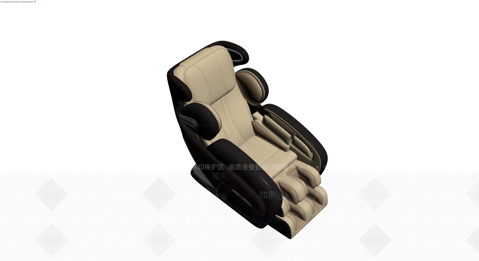 米色黑框按摩椅3D模型下载【ID:1230760058】