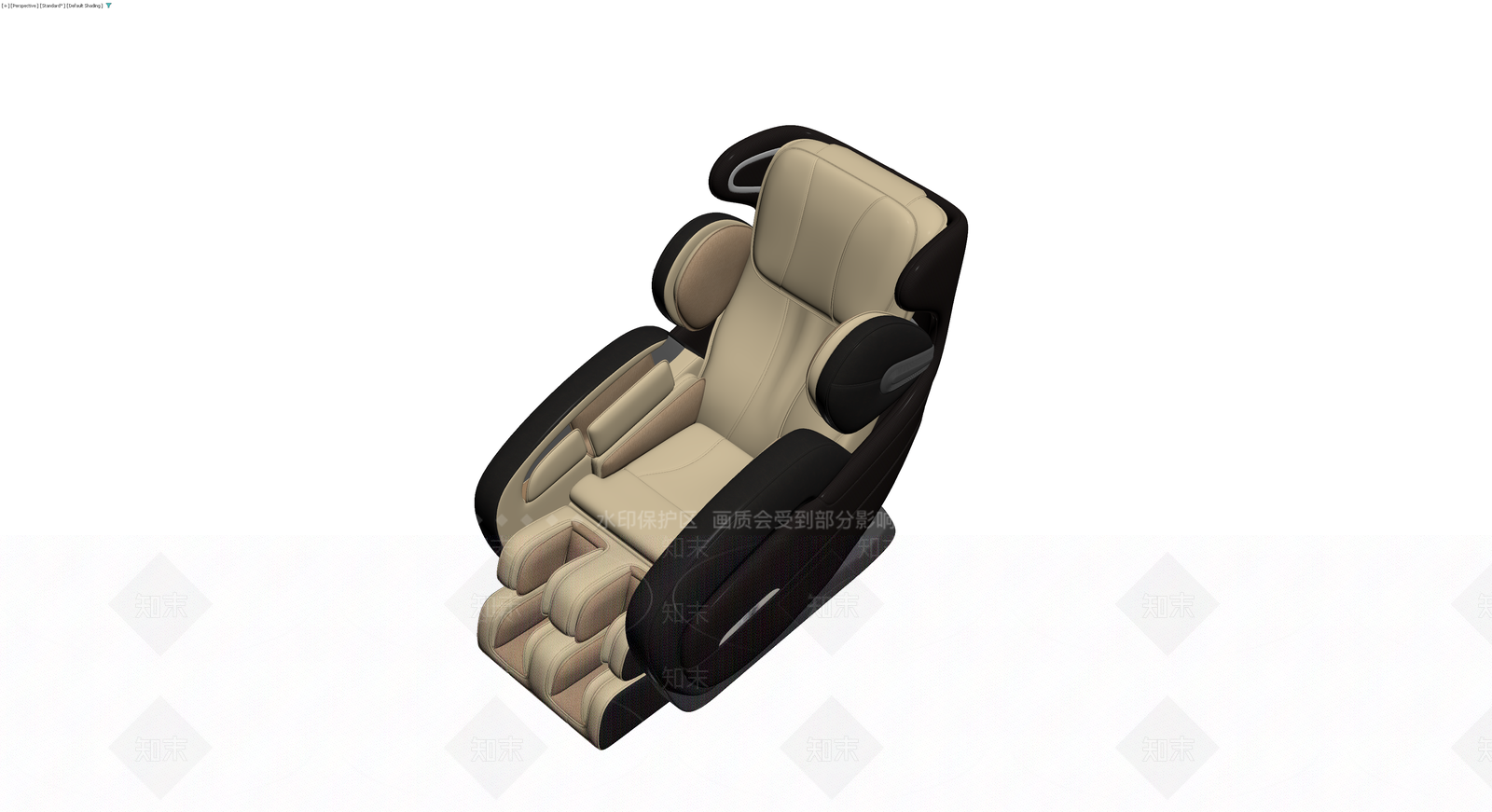 米色黑框按摩椅3D模型下载【ID:1230760058】