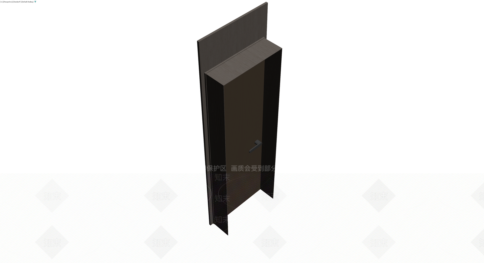 深色木纹成品门3D模型下载【ID:1229632077】