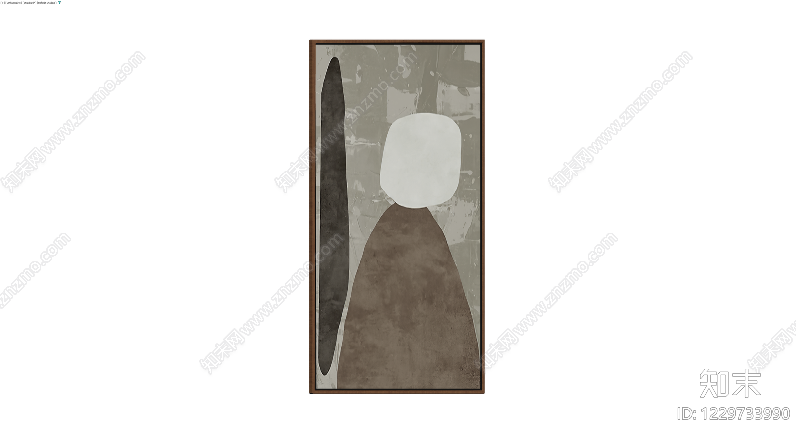 抽象风格带框挂画3D模型下载【ID:1229733990】