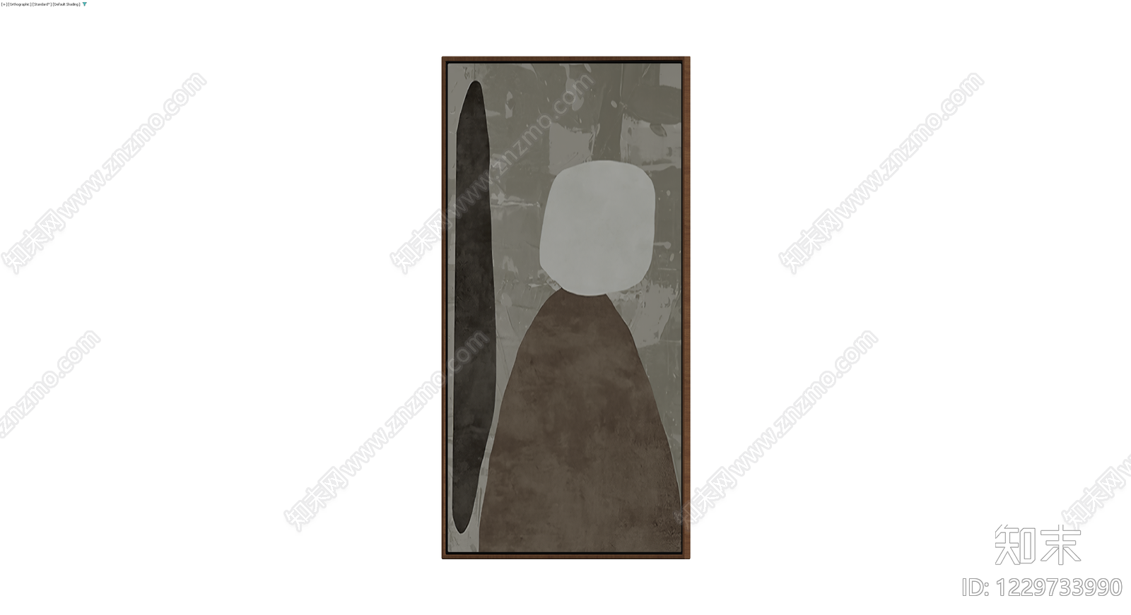 抽象风格带框挂画3D模型下载【ID:1229733990】